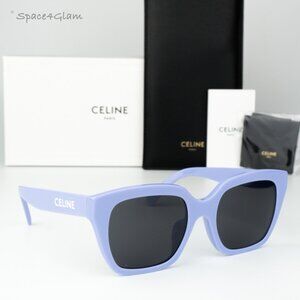 Celine Women Sunglasses Shiny Lilac Smoke Grey Geometric CL40198F 78A BRAND NEW